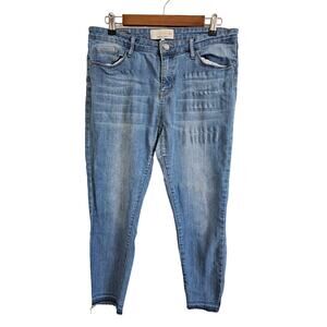 Cafe Denim Womens Sz 12 Skinny Blue Jeans Light Wash